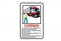 Cartello segnaletico comunicazione per i corrieri COVID-19 (06-003738)