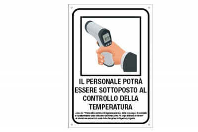 Cartello segnaletico controllo temperatura COVID-19 (06-003747)